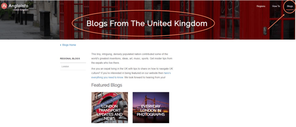 London blogs